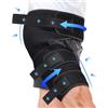 Hiball Tutore regolabile per anca e coscia per alleviare il dolore alla sciatica, stabilizzatore medico a compressione per inguine e tendine del ginocchio, per uomini e donne, fascia di supporto per