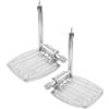 BATHVEVE Ricambi Carrozzina Disabili Pedali Poggiapiedi per Sedia a Ruote in Metallo Argento, Design Ergonomico e Facile da Trasportare, 1 Coppia di Supporti per Piedi