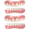 LXURY Denti Finti Immediato Denti Finti Protesi per Faccette Faccette Dentali Estetiche Adesive Riutilizzabile Superiore Inferiore Denti Cosmetic Temporanee Dentiere per Uomini e Donne,01,2PCS