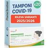 Flamebrother Hotgen 20 x Tamponi Covid 19 Rapido 2026 Nasale, Kit Rapido Tampone per l'Antigene SARS-COV-2 -Test Antigenico Rapido,Validato per tutte le Varianti 2025/2026, Scatola da 20 Test