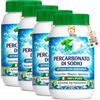 Akitaink Percarbonato di Sodio per Bucato Puro - 4 Kg Sbiancante, Smacchiante e Igienizzante Ecologico 1000 Lavaggi, Ideale come Smacchiatore per Bucato e Antimuffa per Muri Interni Prodotto in Italia