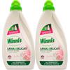 FEI FAN 2x Detersivo Per Bucato a Mano e Lavatrice LANA & DELICATI Anche Per Capi Baby, FIORI ROSA. Ipoallergenico, Con Tensioattivi Di Origine Vegetale 750ml