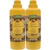 FEI FAN 2x Ammorbidente Aromatico Vaniglia e Zenzero, Formula Concentrata, Profumo Intenso a Lunga Durata, 38 Lavaggi, 760ml