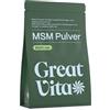 GREAT VITA GreatVita MSM Polvere 800 g - 99,9% metilsulfonilmetano, polvere di zolfo fine e organico - MSM in polvere per miscelare in acqua, succhi e frullati, senza additivi, senza glutine e nonOGM | GreatVita