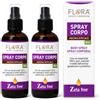 FLORA Spray Corpo, pack da 2 Pz da 100 ml, Zeta free BIO-COSMOS Per un'estate serena liberi dalle zanzare Azione protettiva e rinfrescante