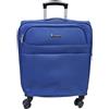 COVERI COLLECTION Trolley Morbido, bagaglio a mano 55x40x20 4 ruote, Chiusura Combinazione,Misure Ideali, Perfette per Ryanair, Air Italy, easyJet, Lufthansa ESPANDIBILE !!!(BLU)