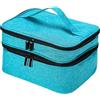QUXVUIS Borsa portasmalti per unghie, regalo facile da trasportare per gli appassionati di unghie Borse organizer per smalti in poliestere ampiamente utilizzate, cielo blu