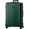 FERGÉ Trolley grande CANNES - Valigia rigida valigia da 28 con 4 ruote (360) verde