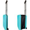 WELL HOME MOBILIARIO & DECORACIÓN Valigia da cabina da 18 ultra sottile, pieghevole da 28 a 13 cm di spessore/leggera e resistente ABS/ 2 ruote + manico telescopico/giallo