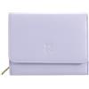 DUDU Portafoglio donna piccolo RFID in pelle multicolore Colorful Provence lilac