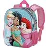 Disney Principesse Disney Vibes-Zaino 3D Piccolo, Blu, 26 x 31 cm, Capacità 8.5 L