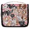 WowPrint Beauty case da viaggio con cani, gatti, animali, per donne, uomini, ragazze, ragazzi, bambini, cosmetici, da appendere, per articoli da toeletta, organizer da doccia, Colore, 4.5 L, Organizer per