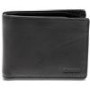 GIUDI ® Portafoglio uomo pelle vacchetta, vera pelle, portafoglio con portamonete, Made in Italy (Nero)