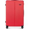 WITTCHEN Stripes Line Valigia grande (XL) | 76,5 × 50 × 29 cm (96 L), ABS rigido, 4 ruote 360° e lucchetto a combinazione | Trolley grande formato XL, Ryanair/ITA Airways - Colore: Rosso