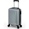Valigeria.shop Trolley 10 kg Valigia Rigida Bagaglio a Mano 52x34x20 cm 4 Ruote Doppie Rimovibili Girevoli 360° Guscio in ABS Leggero e Resistente Unisex per Viaggi in Famiglia e Lavoro Offerta Mod.1186 (Argento)