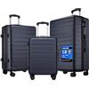Shavont 3 Set di Bagaglio a Mano Piccola, Bagaglio da Stiva Media Grande, Valigia da Viaggio Trolley Rigida Ryanair Cabina con Lucchetto in ABS+PC