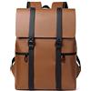 FANDARE Zaino Casual Uomo Attività Zaino per PC Ultraleggero Borsa Zainetto a Tracolla Impermeabile PU Borsa da Scuola Zaino da scuola per Viaggio Università Daypacks Marrone