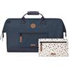 Cabaïa CABAIA - Duffle Adventurer Travel Bag 40L Port Antonio - Bagaglio a mano 45x30x29 cm - Idrorepellente e Vegan - 2 tasche - Scomparto per le scarpe - Borsa per il weekend, borsa sportiva - Blu
