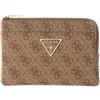 GUESS porta carte di credito caso chiave Laurel II SLG Key Ring Pouch Latte Logo marrone chiaro