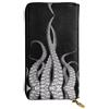 hhxvcv Portafoglio in pelle con stampa scozzese bianca e nera - Elegante pochette lunga bifold porta carte con tasca portamonete, portafoglio leggero, Tentacoli di polpo, Taglia unica