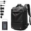 Generic Zaino Sottovuoto Viaggio Con Pompa, Aereo Bagaglio a Mano Borsa da Cabina per Donna Uomo Zaini 17 Pollici Porta PC Casual Impermeabile lucchetto Daypack (Nero)