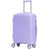 R.Leone Valigia da 1 Fino a Set 3 Bagaglio mano 55x40x20 Ryanair, Medio, Grande Ultra Strong Antiurto Resistente Trolley rigido leggero 8 ruote Polipropilene 6080 (Lilla, M Valigia Media)