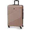 BERTOO Milano XXL Valigia rigida 99L, bagaglio rigido in ABS con 4 ruote girevoli staccabili, Champagne