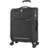 JASLEN - Valigia Media da Viaggio Morbido. Allungabile Trolley Medio con 4 Ruote. Trolley Resistente e Super Leggero - Robusta Valigie Trolley in Chiusura a Combinazione, Nero