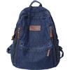 JABALUX Zaino in Denim Blu Scuro per Uomo Donna