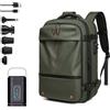 Generic Zaino Sottovuoto Viaggio Con Pompa, Aereo Bagaglio a Mano Borsa da Cabina per Donna Uomo Zaini 17 Pollici Porta PC Casual Impermeabile lucchetto Daypack (Verde militare)