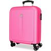 ROLL ROAD Cambogia - Valigia da cabina rosa, 40 x 55 x 20 cm, rigida 2,9 kg, chiusura a combinazione laterale, in ABS, 2,9 kg, 37 l, bagaglio a mano, Rosa, Taglia unica, Valigia cabina