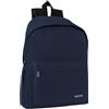 COMIX - Zaino Scuola Unisex per Bambini e Ragazzi con Spallacci Regolabili e Retro Imbottito,Tasca Frontale e Tasca Laterale Portaborraccia con Chiusura ZIP, Idrorepellente, Modello Americano, Blu