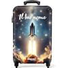 NoBoringSuitcases.com Bambini Trolley Personalizzabile, 55x40x20 cm (Lancement de fusée - Dorato)