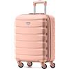 Flight Knight Valigie Rigide in ABS Leggere a 4 Ruote - Bagaglio a mano approvato per oltre 60 compagnie aeree tra cui easyJet, Jet2 e dimensioni massime per Ryanair (Priorita) 55x40x20cm