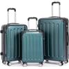 Boleedy Set di Valigie Rigide 3 Pezzi(55/66/76cm),Set Valigia Leggero in ABS Rigido con Lucchetto e Ruote a 360°,Grande Trolley per Business e Viaggio