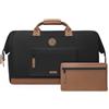 Cabaïa CABAIA - Duffle Adventurer Travel Bag 40L Cologne - Bagaglio a mano 45x30x29 cm - Idrorepellente e Vegan - 2 tasche - Scomparto per le scarpe - Borsa per il weekend, borsa sportiva - Nero