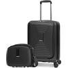 REDOLZ Set di valigie rigide 2 pezzi | Trolley S 40 x 23 x 55 cm con scomparto laptop e espansione - 3,2 kg + Beauty Case 34 x 17 x 27 cm - 1,1 kg | per donna e uomo (Essentials 14)