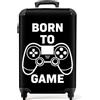 NoBoringSuitcases.com NoBoringSuitcases© Valigia Bambini, Trolley, | 55x40x20 cm - da Viaggio, a Mano, Bagaglio (Joystick - Nero)