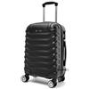 R.Leone Valigia da 1 pezzo Fino a Set 4 Trolley Rigido grande, medio, bagaglio a mano e beauty case 8 ruote in ABS 2026 (Grigio, L Grande)