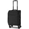 BUGATTI Valigia cabina per uomo e donna | Piccolo trolley 36,5 x 19,5 x 55 cm in poliestere flessibile di alta qualità, espandibile e doppio rotolo, serie Valencia Soft