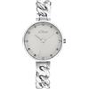 s.Oliver Orologio da polso da Donna al quarzo Analogico, con Bracciale in Acciaio Inossidabile, Argento, impermeabile 3 bar, fornito in confezione regalo