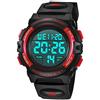 A ALPS Orologio digitale per bambini da 3 a 15 anni, sportivo, multifunzione, cronografo, LED, impermeabile fino a 50 m, calendario, sveglia, orologio analogico per bambini, con cinturino in silicone, idea