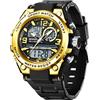 KXAITO Orologio sportivo militare da uomo, impermeabile, con visualizzazione della data, multifunzione, LED, sveglia, cronometro