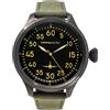 chotovelli Orologio da uomo Tool Pilot con cinturino in tela verde - 3400.4, Verde, m, Cinturino