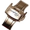 ROUHO Chiusura Déployante in Acciaio, Fibbia Pieghevole Orologio con Meccanismo a Pulsanti per Chopard Happy Diamonds
