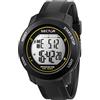 Sector No Limits EX-37 Orologio da uomo, multifunzione, movimento al quarzo, R3251284001, Nero, 45mm, a strisce