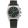 SUGESS Seagull ST1902 Panda 37 mm cronografo verde cupola zaffiro lume 1963 tela BNIB, Verde, Cinturino