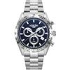 Roamer Monza 100 - Orologio da polso uomo al quarzo sportivo cinturino in acciaio inox grigio cassa in acciaio inox display analogico blu - 850837-41-45-20