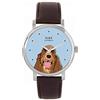 Toff London Brown Cocker Spaniel Dog Watch Ladies 38mm Case 3atm Resistente all'acqua Design personalizzato Movimento al quarzo Di lusso Alla moda
