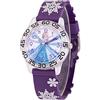 Disney Frozen - Orologio analogico al quarzo con cinturino in plastica, per bambini, viola, Viola, striscia